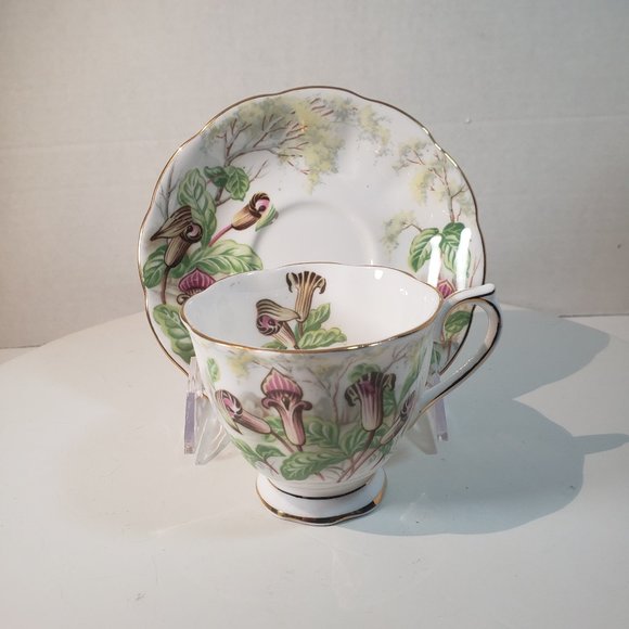 Royal Albert Bone China Jack in a Pulpit Pattern Tea Cup/Saucer Made in England - Picture 1 of 8